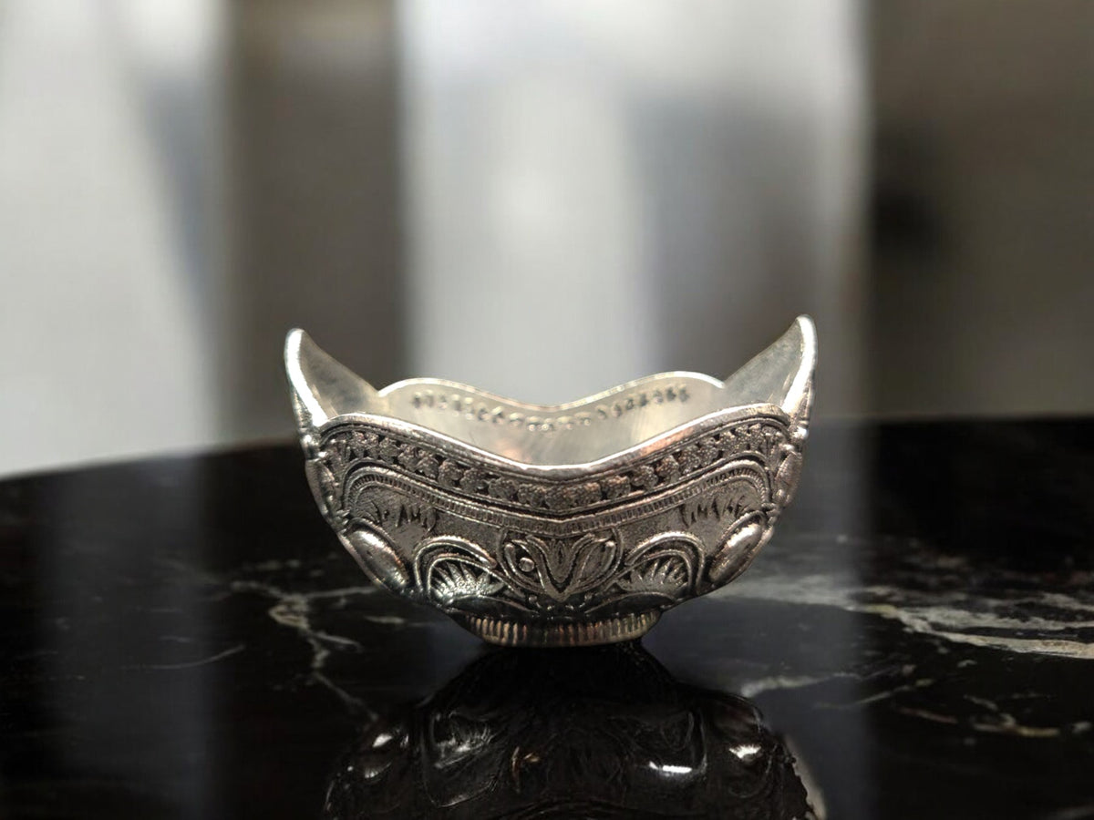 Pure 925 Silver Diya for Home Decor & Gifting