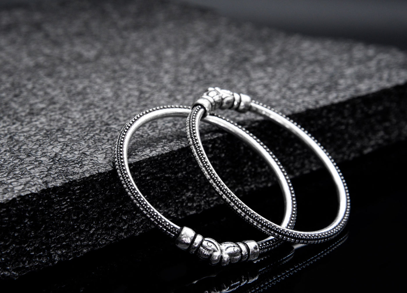 Adjustable hot sale silver bangle